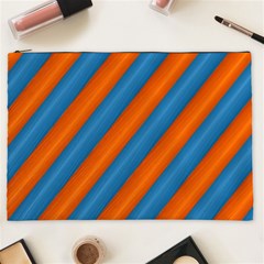 Diagonal Stripes Striped Lines Cosmetic Bag (xxl)  by BangZart