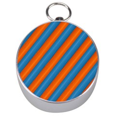 Diagonal Stripes Striped Lines Silver Compasses by BangZart