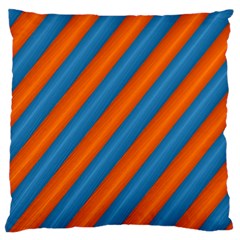 Diagonal Stripes Striped Lines Large Flano Cushion Case (one Side) by BangZart