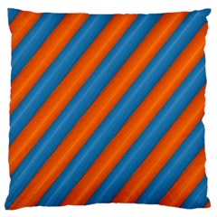 Diagonal Stripes Striped Lines Large Flano Cushion Case (two Sides) by BangZart