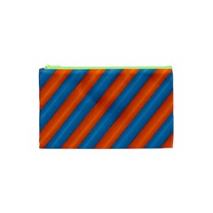 Diagonal Stripes Striped Lines Cosmetic Bag (xs) by BangZart