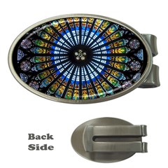 Rose Window Strasbourg Cathedral Money Clips (oval)  by BangZart