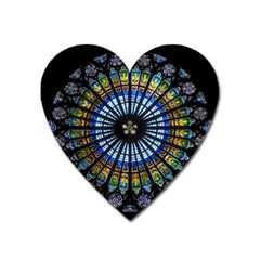 Rose Window Strasbourg Cathedral Heart Magnet by BangZart