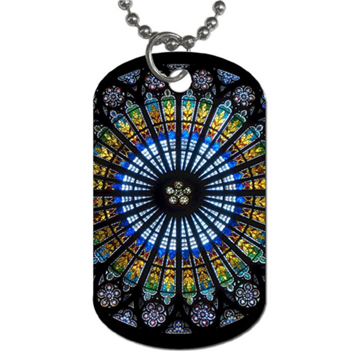 Rose Window Strasbourg Cathedral Dog Tag (One Side)