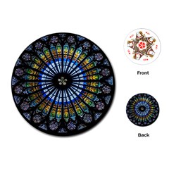 Rose Window Strasbourg Cathedral Playing Cards (round)  by BangZart