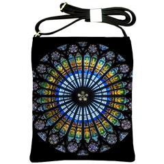 Rose Window Strasbourg Cathedral Shoulder Sling Bags by BangZart