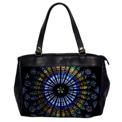 Rose Window Strasbourg Cathedral Office Handbags by BangZart