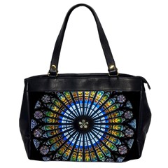 Rose Window Strasbourg Cathedral Office Handbags (2 Sides)  by BangZart