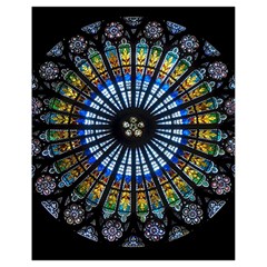 Rose Window Strasbourg Cathedral Drawstring Bag (small) by BangZart