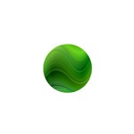 Green Wave Background Abstract 1  Mini Magnets Front