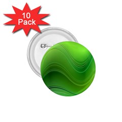 Green Wave Background Abstract 1.75  Buttons (10 pack)