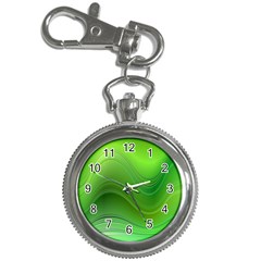 Green Wave Background Abstract Key Chain Watches