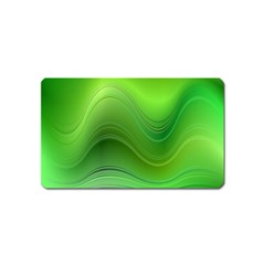 Green Wave Background Abstract Magnet (Name Card)