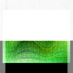 Green Wave Background Abstract Rectangular Jigsaw Puzzl