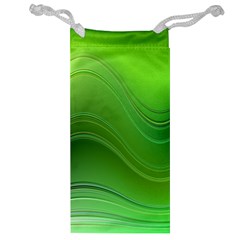 Green Wave Background Abstract Jewelry Bag