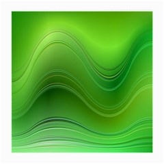 Green Wave Background Abstract Medium Glasses Cloth