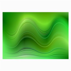 Green Wave Background Abstract Large Glasses Cloth (2-Side)