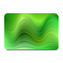 Green Wave Background Abstract Plate Mats