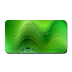 Green Wave Background Abstract Medium Bar Mats by BangZart