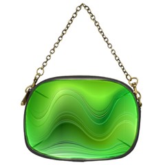 Green Wave Background Abstract Chain Purses (One Side) 