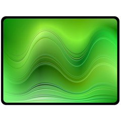 Green Wave Background Abstract Fleece Blanket (Large) 