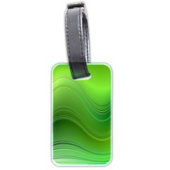 Green Wave Background Abstract Luggage Tags (Two Sides)