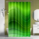 Green Wave Background Abstract Shower Curtain 48  x 72  (Small)  Curtain(48  X 72 ) - 42.18 x64.8  Curtain(48  X 72 )