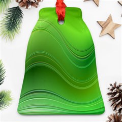 Green Wave Background Abstract Ornament (Bell)