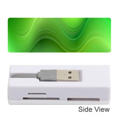 Green Wave Background Abstract Memory Card Reader (Stick) 