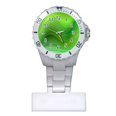 Green Wave Background Abstract Plastic Nurses Watch