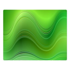 Green Wave Background Abstract Double Sided Flano Blanket (Large) 