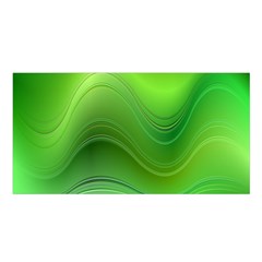 Green Wave Background Abstract Satin Shawl