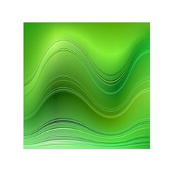 Green Wave Background Abstract Small Satin Scarf (Square)