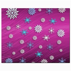 Snowflakes 3d Random Overlay Mini Button Earrings by BangZart