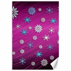 Snowflakes 3d Random Overlay Canvas 12  X 18   by BangZart