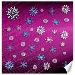 Snowflakes 3d Random Overlay Canvas 16  X 16   by BangZart