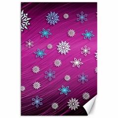 Snowflakes 3d Random Overlay Canvas 24  X 36  by BangZart