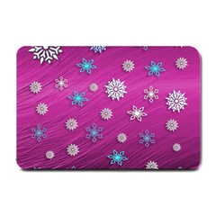 Snowflakes 3d Random Overlay Small Doormat  by BangZart