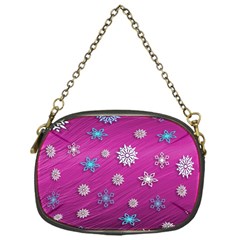 Snowflakes 3d Random Overlay Chain Purses (one Side)  by BangZart