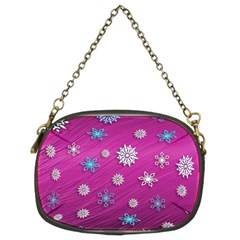 Snowflakes 3d Random Overlay Chain Purses (two Sides)  by BangZart