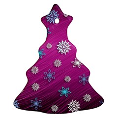 Snowflakes 3d Random Overlay Ornament (christmas Tree)  by BangZart