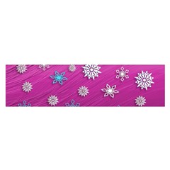 Snowflakes 3d Random Overlay Satin Scarf (oblong) by BangZart