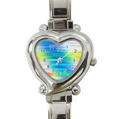 Wave Rainbow Bright Texture Heart Italian Charm Watch