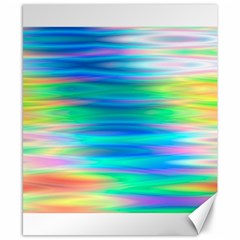 Wave Rainbow Bright Texture Canvas 8  X 10  by BangZart