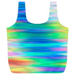 Wave Rainbow Bright Texture Full Print Recycle Bags (l)  by BangZart