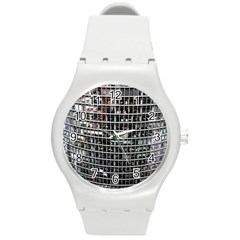 Skyscraper Glass Facade Offices Round Plastic Sport Watch (m) by BangZart