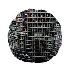 Skyscraper Glass Facade Offices Standard 15  Premium Round Cushions by BangZart