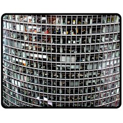 Skyscraper Glass Facade Offices Double Sided Fleece Blanket (medium)  by BangZart