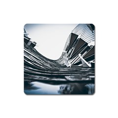 Architecture Modern Skyscraper Square Magnet by BangZart