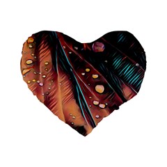 Abstract Wallpaper Images Standard 16  Premium Heart Shape Cushions by BangZart